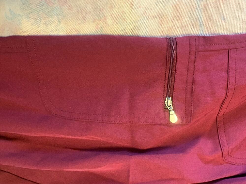 ADAR Scrub Pants Women XL Tall Athletic Utility Black/Red